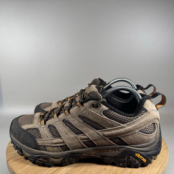 Merrell Moab 2 Ventilator Shoes Mens 9‎ Vibram Low Brown Trail Hiking Walking - Picture 3 of 8